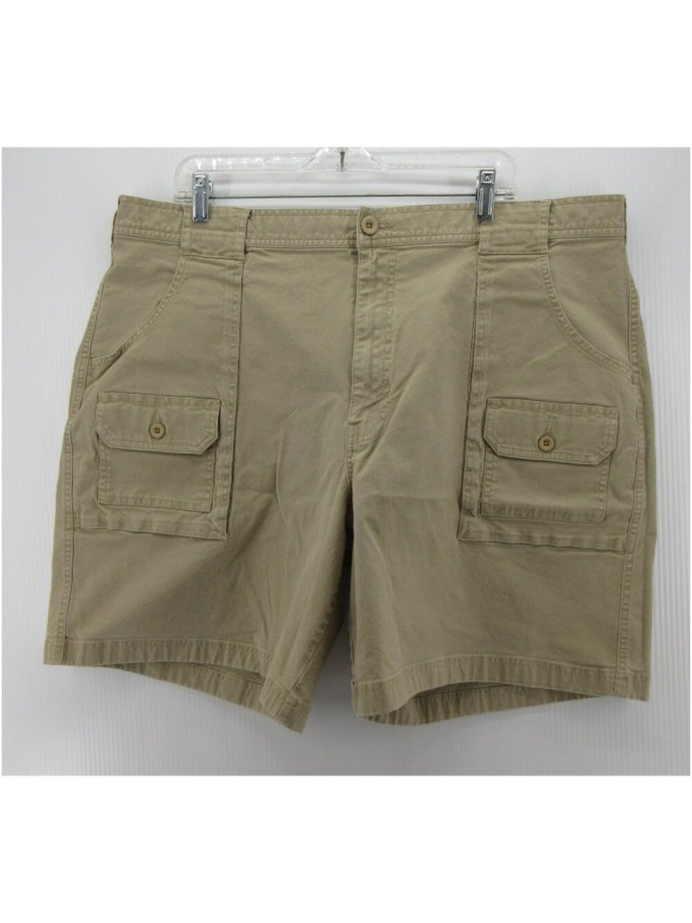 LL Bean Shorts 42 Khaki Cargo Hiking Outdoor Stretch Casual 8" Inseam